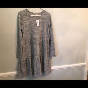 American Eagle grey tiered dress NWT